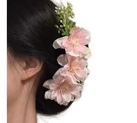 SLXLYH Elegante pettine per capelli con fiori per chignon laterale, presa sicura, leggero, accessorio da donna (rosa)