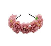 SLXLYH Fasce per capelli da donna con fiori da sposa per feste di nozze, ghirlande floreali per capelli (colore: pasta di fagioli)