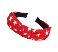 SLXLYH Fascia per capelli da donna, con bandiera patriottica, colore rosso, bianco, blu, accessorio per capelli per il 4 luglio (rosso)