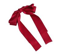 SLXLYH Fermaglio per capelli elegante e alla moda, piatto, con fiocco per mazzi (rosso)