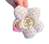 SLXLYH Fermaglio per capelli imbottito in stile giapponese, per donne e ragazze, accessori in tessuto a tenuta forte, pinza per capelli fine (rosa)