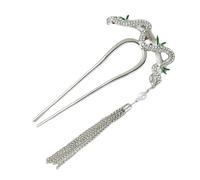 SLXLYH Forcina per capelli da donna con nappe a forma di serpente cinese Buyao, pettini e forcine per capelli antiche (bambù argentato Uhaped)