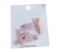 SLXLYH Set di 2 forcine per capelli a forma di fiocco, per bambine, primavera e campeggio, per fotografie, colore rosa