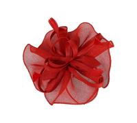 SLXLYH Teaparty Fermaglio per capelli con cappello, per feste, matrimoni, donne (rosso)