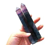 SLXWSXZE 1PC Lungo Formato Naturale Arcobaleno Fluorite Pietra di Cristallo Bacchette Punti Torre 130mm-145mm Pietre Naturali Cristalli Reiki