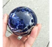 SLXWSXZE 1pc Sfere di Sodalite Blu Naturale Sfera di Cristallo con vene Blu lucidate 60mm-75mm Cristalli Reiki (Color : 65mm)