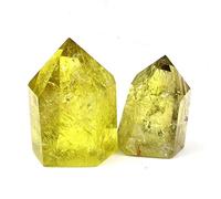 SLXWSXZE 60g-150g Naturale Giallo Citrino Bacchetta di Quarzo Punto di Pietra di Cristallo 1pc Pietre Naturali Cristalli Reiki (Size : 1pc 132g-140g)