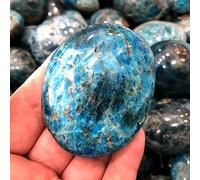 SLXWSXZE Cristallo Grezzo Apatite Blu Fatto a Mano Pietra di Palma Artigianato di Cristallo Naturale 80g-100g 1pc Decorazione NaturalReiki Cristalli Reiki
