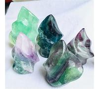 SLXWSXZE Cristallo Naturale 1pc Cristallo Naturale Fluorite Fiamma Arcobaleno Pietra preziosa Forma Libera Stand Cristallo di Pietra Cristalli Reiki (Size : 300g)