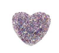 SLXWSXZE Cristallo Naturale Ruvido a Forma di Cuore Cristalli di Ametista Pietre Cluster di Cristallo Naturale Cristalli Reiki (Size : 5cm)