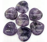 SLXWSXZE Naturale Lepidolite Viola Scuro Mica Cristallo Pietra a Forma di Cuore Esemplare di Decompressione di Quarzo Home DecorCrystal NaturalReiki Decorazione Cristalli Reiki