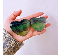 SLXWSXZE Regali d'Amore Lucidi Naturali CrystalStone Cuori di Cristallo Pietra di Fluorite Cuore di Cristallo for la Decorazione NaturalReiki Cristalli Reiki