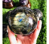 SLXWSXZE Sfera di Cristallo Naturale di Labradorite Sfera lucidata Lustro Pietra di Cristallo di Pietra di Luna Adatta for Pietre Naturali domestiche Cristalli Reiki (Size : 50-55mm)