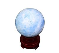 SLXWSXZE Sfera di Cristallo naturaleReiki Blue Gem Ball + Supporto 1pc Adatto for Pietre Naturali domestiche Cristalli Reiki (Color : 70mm)