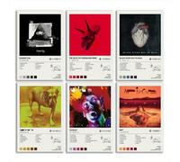 SLXYYYHW Poster Alice in Chains con copertina dell'album in edizione limitata (set di 6) senza cornice, 20 x 30 cm, poster estetici scansionabili con codice canzone musicale