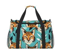 Sly Lynx - Borsone da viaggio per uomini e donne, borsa da viaggio pieghevole e spaziosa borsa da viaggio per riporre articoli da toeletta, articoli personali, nero, L, Nero , L