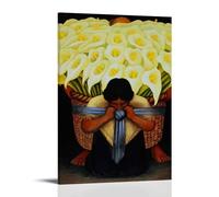 SLYASZX Diego Rivera - Poster su tela, pittura ad olio, decorativa, da appendere, per casa, soggiorno, camera da letto, sala da pranzo, con cornice, stile 20 x 30 cm