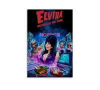 SLYASZX Elvira - Poster su tela con scritta "Mistress of the Dark", decorazione artistica da appendere, per casa, soggiorno, camera da letto, sala da pranzo, senza cornice, stile 60 x 90 cm
