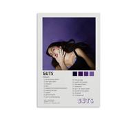 SLYASZX Guts by Olivia Rodrigo - Poster su tela con pittura ad olio decorativa, da appendere, per casa, soggiorno, camera da letto, sala da pranzo, senza cornice, stile 50 x 75 cm