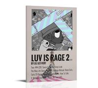 SLYASZX Luv Is Rage 2 Lil Uzi Vert - Poster su tela con album, pittura ad olio decorativa, da appendere, per casa, soggiorno, camera da letto, sala da pranzo, con cornice, stile 40 x 60 cm