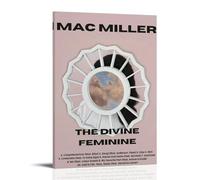 SLYASZX Mac Miller The Divine Feminine - Poster su tela, pittura ad olio, decorativa, da appendere, per casa, soggiorno, camera da letto, sala da pranzo, con cornice, stile 50 x 75 cm