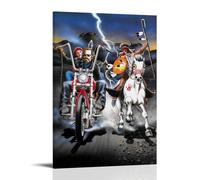 SLYASZX Poster su tela con immagine di Harley Davidson David Mann, pittura ad olio decorativa, da appendere, per casa, soggiorno, camera da letto, sala da pranzo, con cornice, stile 60 x 90 cm