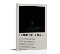 SLYASZX Poster su tela con scritta "Destroy Lonely If looks could kill", pittura artistica da appendere, per casa, soggiorno, camera da letto, sala da pranzo, con cornice, stile 50 x 75 cm