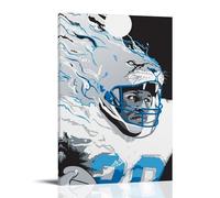 SLYASZX Poster su tela di Barry Sanders, pittura ad olio decorativa, da appendere, per casa, soggiorno, camera da letto, sala da pranzo, con cornice, stile 40 x 60 cm