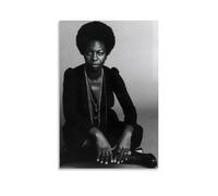 SLYASZX Poster su tela di Nina Simone, dipinto ad olio, decorativo, da appendere, per casa, soggiorno, camera da letto, sala da pranzo, senza cornice, stile 50 x 75 cm