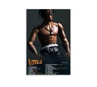 SLYASZX Rodeo di Travis Scott, poster su tela decorativa per pittura ad olio, da appendere, per casa, soggiorno, camera da letto, sala da pranzo, senza cornice, stile 50 x 75 cm