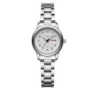 SLYHHZHMY Orologio Di Coppia a Doppio Calendario, Orologio Da Polso Classico Luminoso, Orologio a Disco Rotondo Del Temperamento (cintura d'argento femmina)
