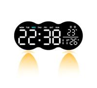 SLYHHZHMY Orologio Digitale a LED Orario Settimana Data Temperatura Sveglia Con Telecomando Basso Con Proiettore Adatto per La Decorazione Di Ufficio a Casa (Bianco)