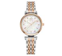 SLYHHZHMY Reloj de mujer, reloj de madre Perla de lujo de alta gama, reloj de cuarzo clásico de mujer (Oro medio)