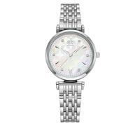 SLYHHZHMY Reloj de mujer, reloj de madre Perla de lujo de alta gama, reloj de cuarzo clásico de mujer(Plata)