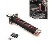 Slykew 1 pomello del cambio a spada samurai per auto, 15,5 cm, personalizzato con accessori di montaggio, ingranaggio del cambio in metallo + tessuto, universale, per la maggior parte delle auto a