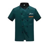 Slyzzcjb Cappotto da cuoco ricamato personalizzato Giacca da cuoco personalizzata Hotel cucina ristorante lavoro uniforme camicia per uomini donne Divisa cuoco uomo