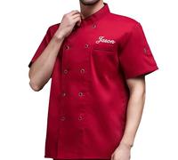 Slyzzcjb Cappotto da cuoco ricamato personalizzato Giacca da cuoco personalizzata Hotel cucina ristorante lavoro uniforme camicia per uomini donne