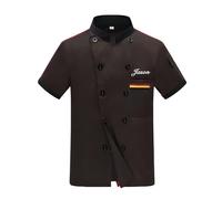 Slyzzcjb Cappotto da cuoco ricamato personalizzato Giacca da cuoco personalizzata Hotel cucina ristorante lavoro uniforme camicia per uomini donne Divisa cuoco uomo