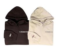 Slyzzcjb Felpa con Cappuccio Ricamata con Numeri Romani per Coppie, Personalizzata con Stampe di Animali - Regalo di Natale