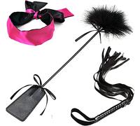 SM Bondage Flogger Erotico Cuoio Whip Sesso Fetish Maschera Occhi con Piuma Tickler In Pelle Hand Spanking Slapper Paddle Giocattoli Del Sesso Accessori per BDSM SM Adulti