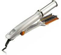 Sm liters beauty 2 in 1 ferro arricciacapelli rotante a calore rapido PTC piastra e bigodino, 33 cm x 9 cm