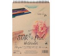 SM.LT Blocco a spirale per acquerello START PAD, formato A4, confezione da 20 fogli, 240 g/m2