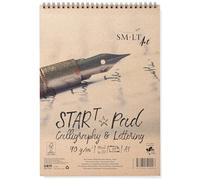 SM.LT Blocco a spirale STAR T per calligrafia e lettering, Formato A4, composto da 30 fogli, 90 g/mq KDS-30TS/FSC
