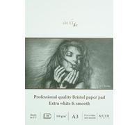 SM.LT Blocco Bristol con carta bianca extra liscia FSC, Formato A3, composto da 10 fogli, 308 g/mq 3PS-10(308)/PRO/FSC