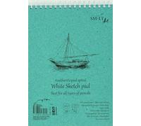SM.LT Blocco da disegno Authentic White, formato A5, 70 fogli, 90 gsm