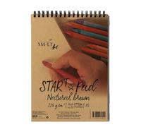 SM.LT Blocco STAR T in carta kraft a spirale, Ideale per tutti i tipi di matite, penne, pennarelli, Formato A5, composto da 20 fogli, 125 g/mq 5ES-20(125) NTB/TS