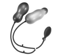 SM Play Plug anale gonfiabile in silicone Doppia penetrazione Anale Vagina Butt Plug Prostata Stimolatore Ano Dilatatore Prodotto sessuale for adulti(Adjustable)