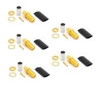 SMA Femmina connettore a crimpare tipo per cavo coassiale LMR240 LMR-240 RG59U RG8X RG-8X placcato oro (confezione da 5)