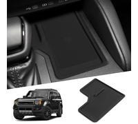 smabee Tappetino protettivo di ricarica wireless per console centrale per Toyota Land Cruiser Prado J250 2024 2025 Accessori Pad di protezione in silicone Fodera per console centrale Interno nero