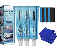 Smacchiatore per vetri auto, pasta di rimozione 'olio in vetro, smacchiatore d'acqua, detergente per pellicole di olio per parabrezza auto, accessori per la pulizia auto con spugna per vetri auto